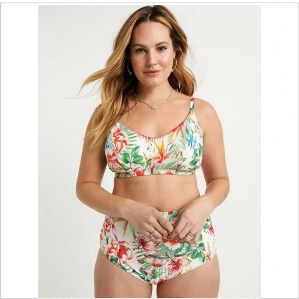 Lucky Brand Sunny San Diego 2 piece floral swimsuit